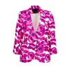 Smythe Shawl Collar Floral Blazer