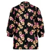 Smythe Shirred Pocket Blouse Black Multi