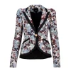 Smythe Taped Pouf Sleeve One Button Blazer