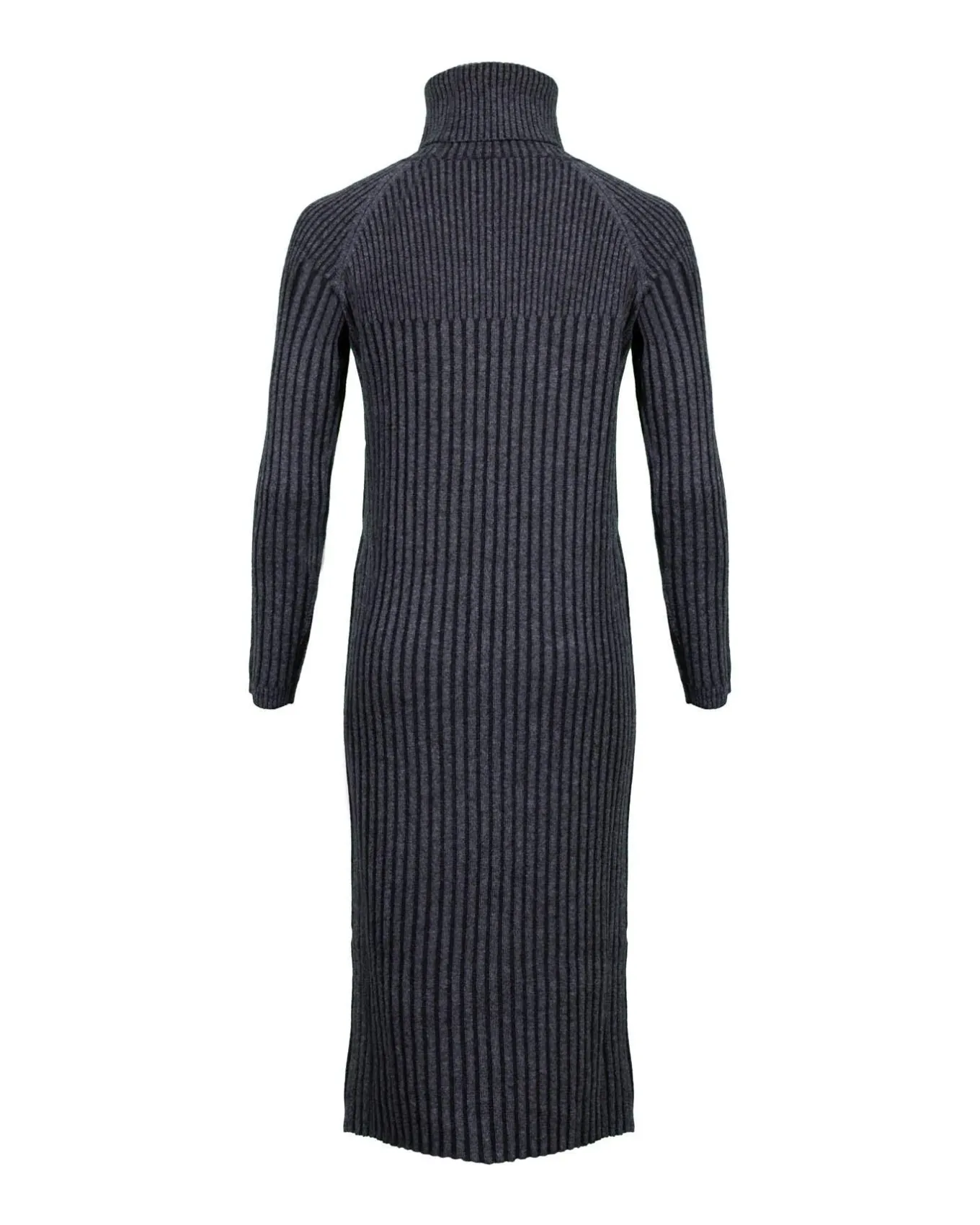 Tonet Two Ton Rib Knit Turtleneck Dress