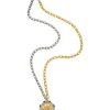 Two Tone Sun King Medal Necklace