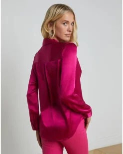 Tyler Ruby Silk Blouse