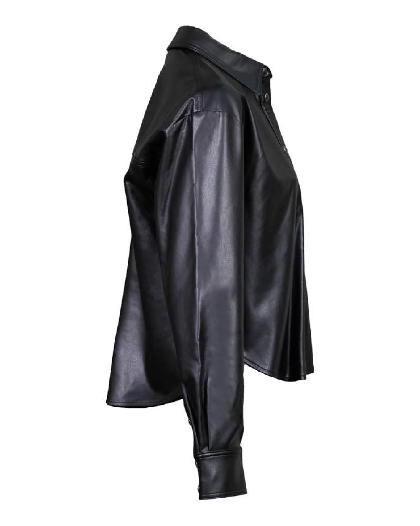 Veronica Beard Aderes Faux Leather Shirt