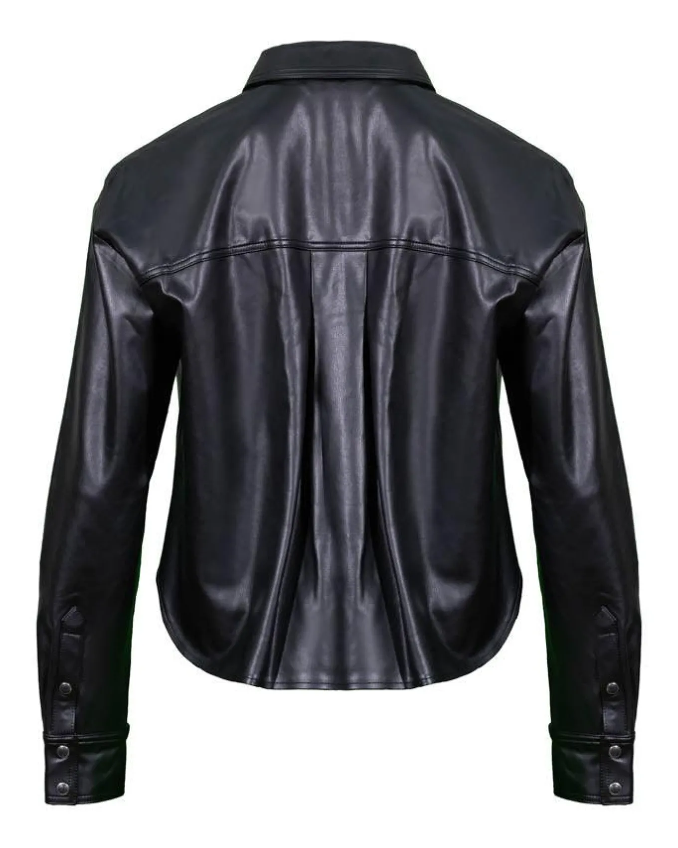 Veronica Beard Aderes Faux Leather Shirt
