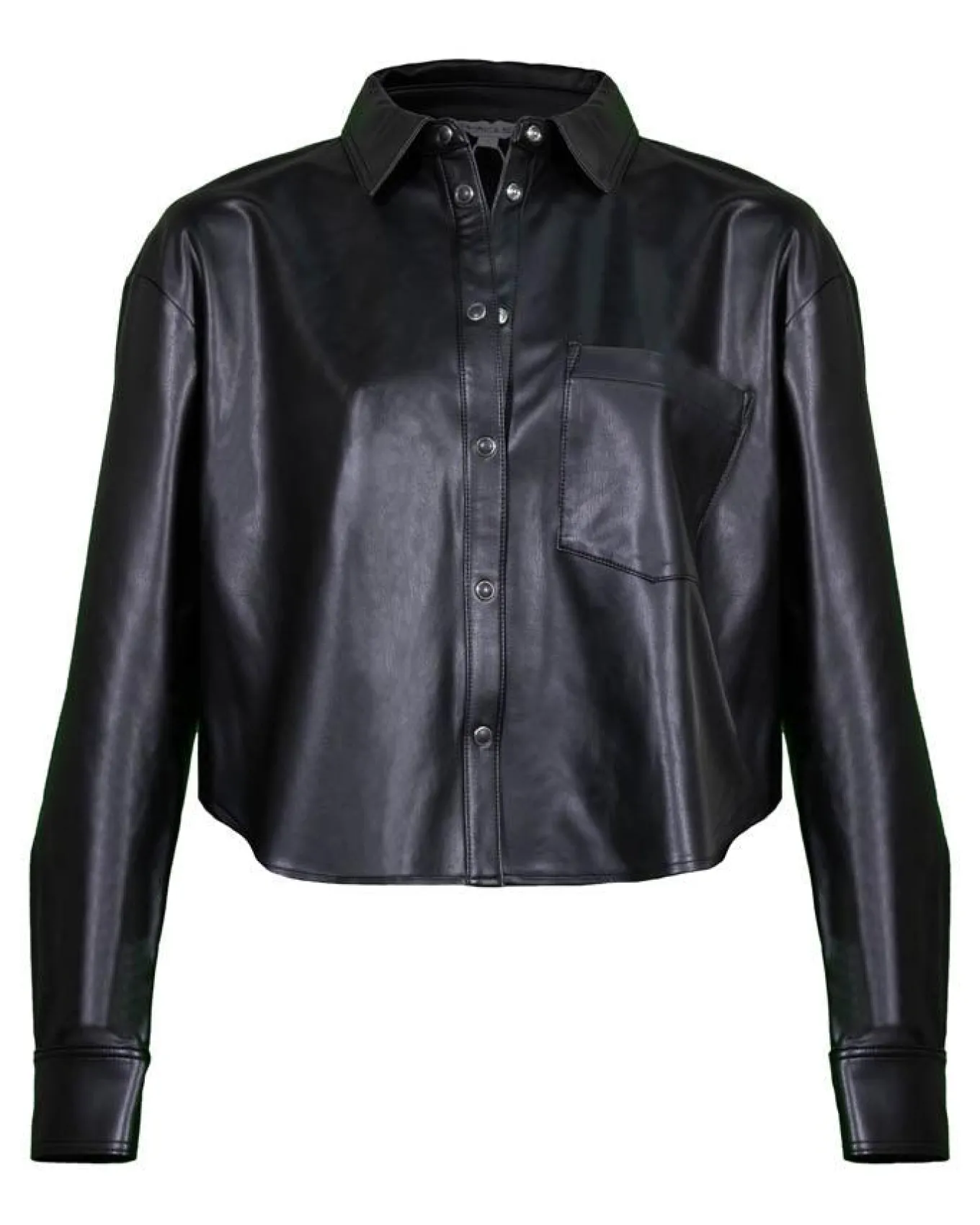 Veronica Beard Aderes Faux Leather Shirt
