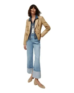 Veronica Beard Barta Denim Quilted Dickey