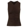 Veronica Beard Neeta Ruched Tank Top