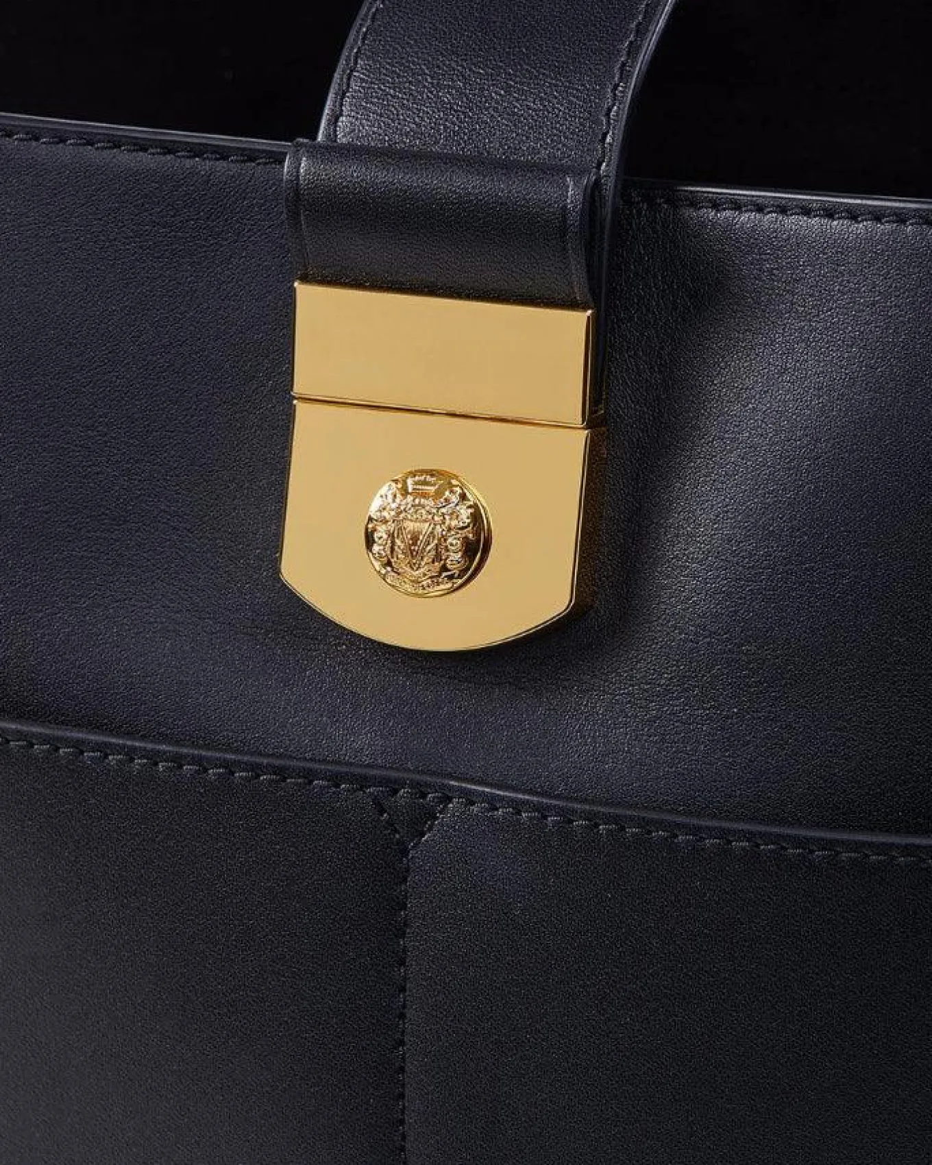 Veronica Beard Small Crest Lock Bucket Bag
